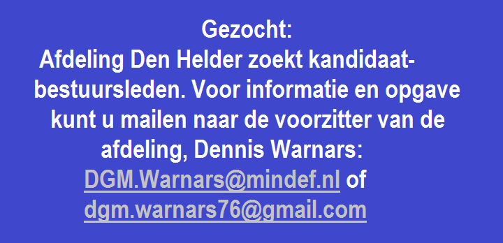 Gezocht Afd Den Helder bestuursleden