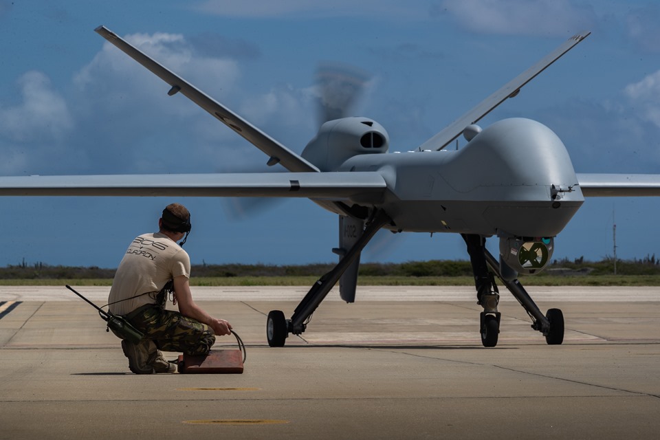 De MQ-9 Reaper zal worden voorzien van bewapening. (Foto: Aaron Zwaal/Mediacentrum Defensie) 